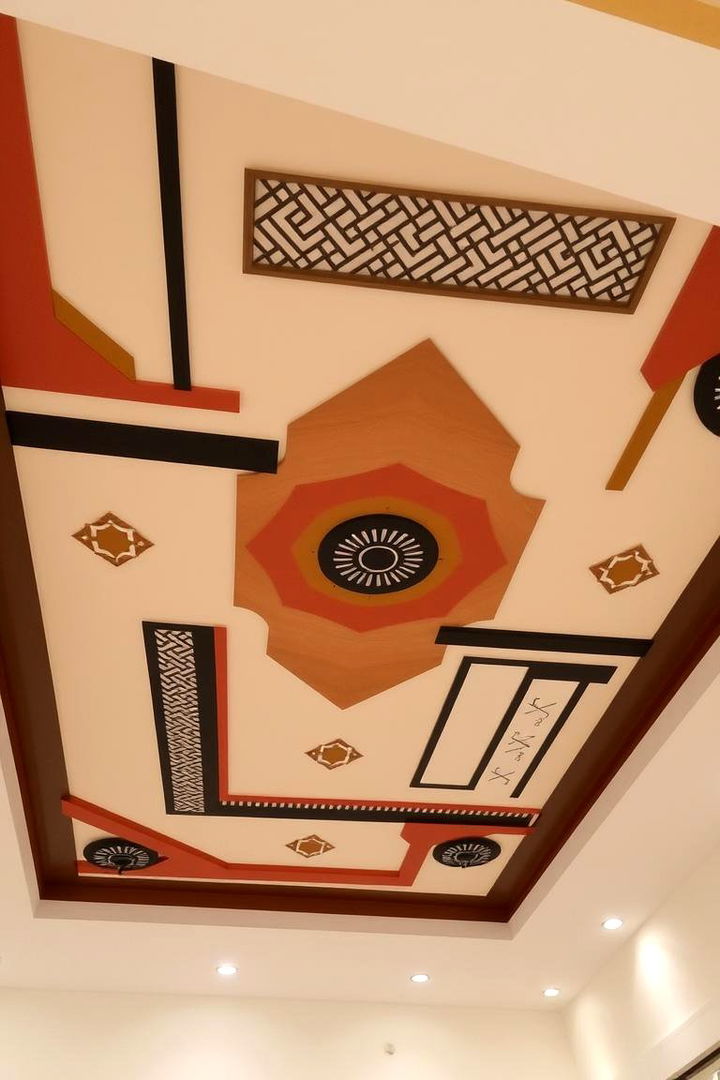 Contemporary Geometric Patterns - 22 Man Cave Ceiling Ideas