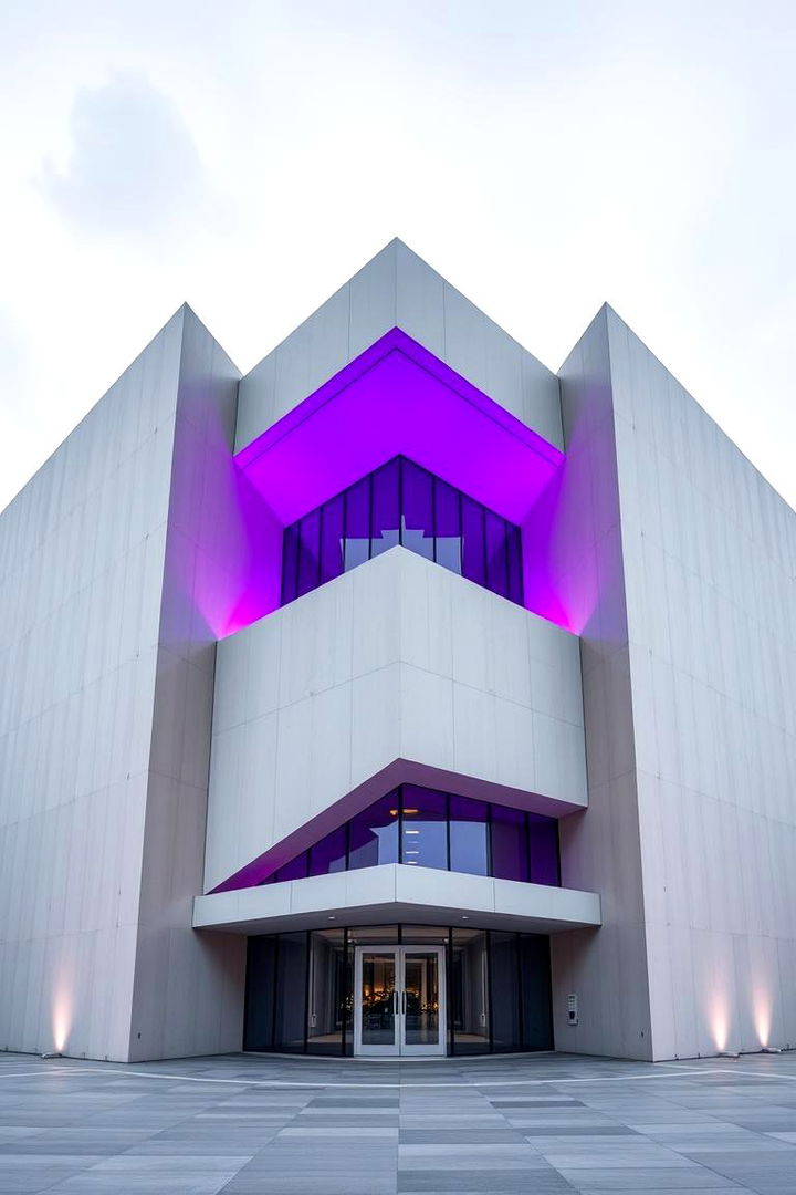 Contemporary Geometric Purples - 22 Purple House Exterior Ideas