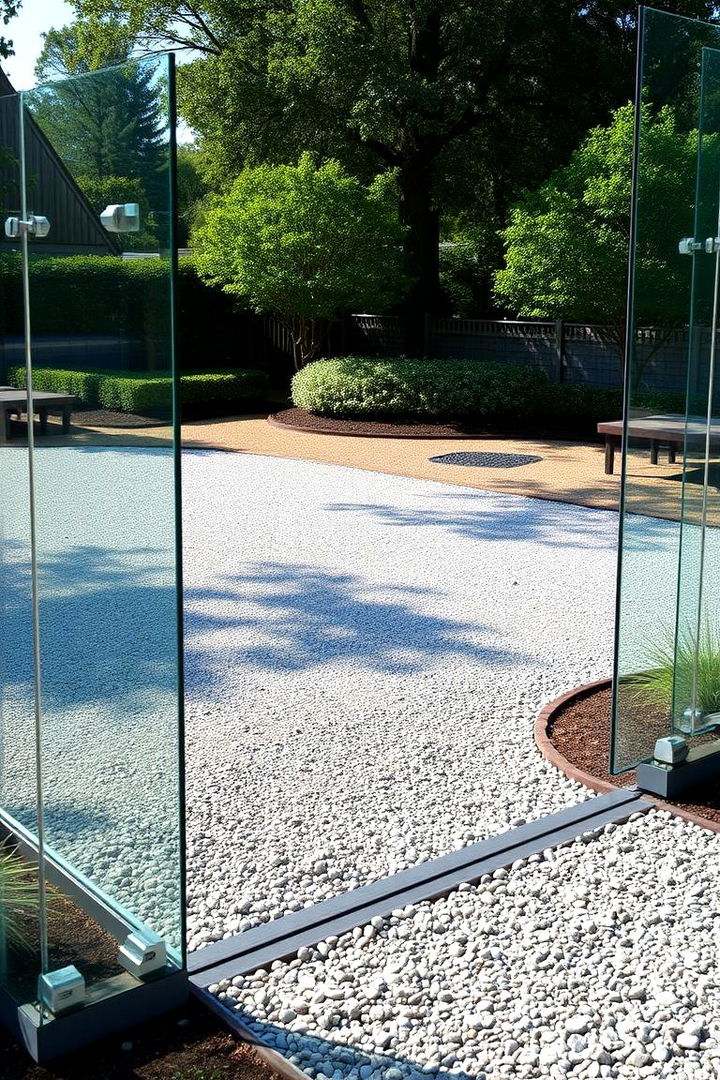 Contemporary Glass Borders - 22 Gravel Driveway Edging Ideas