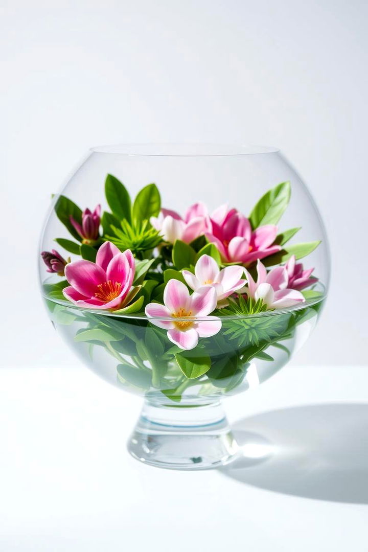 Contemporary Glass Bowl - 22 Floating Wedding Centerpiece Ideas