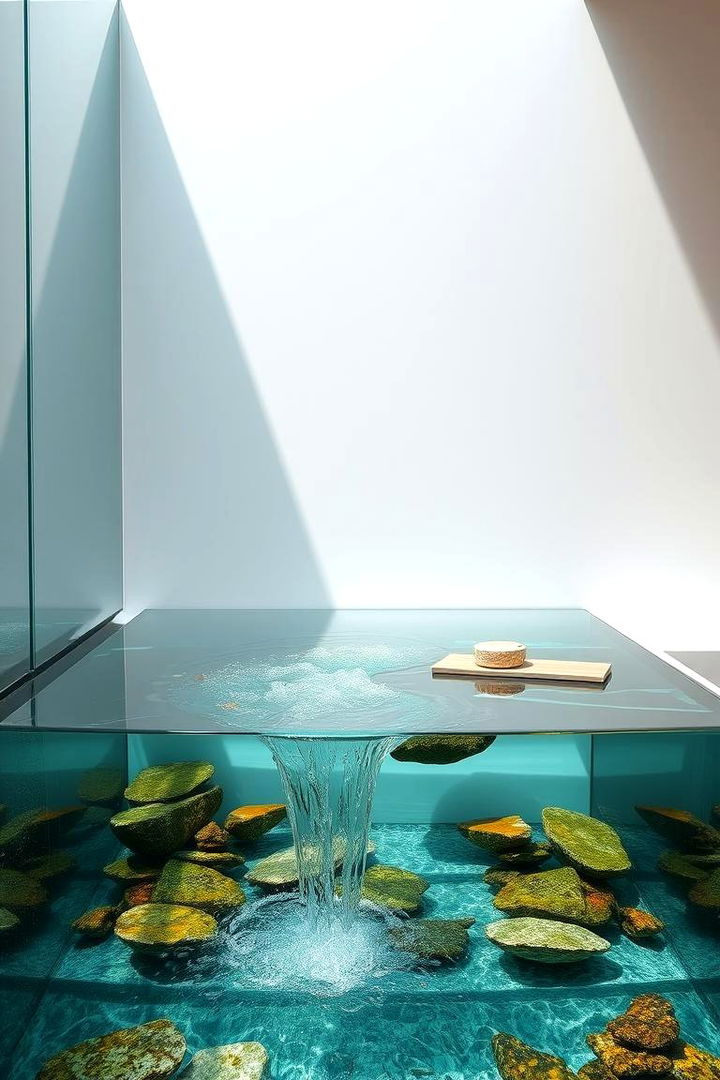 Contemporary Glass Pond - 22 Backyard Pond Ideas