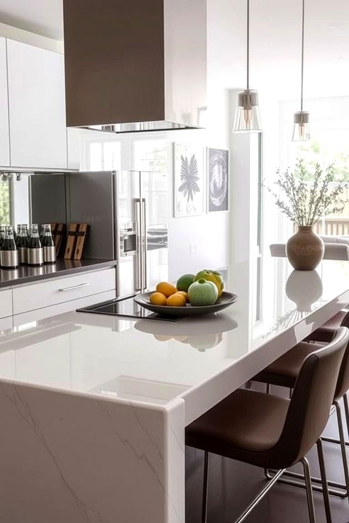 Contemporary Glass and Mirror Look - 22 Breakfast Bar Ideas