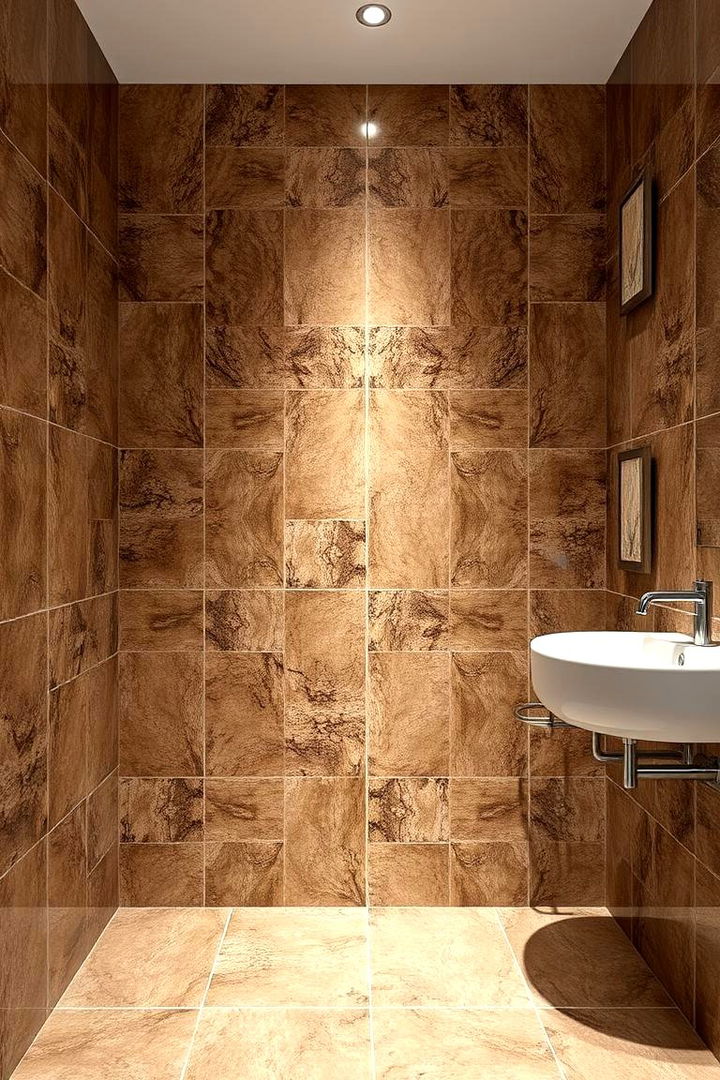 Contemporary Granite Tile Choices - 22 Brown Granite Bathroom Ideas