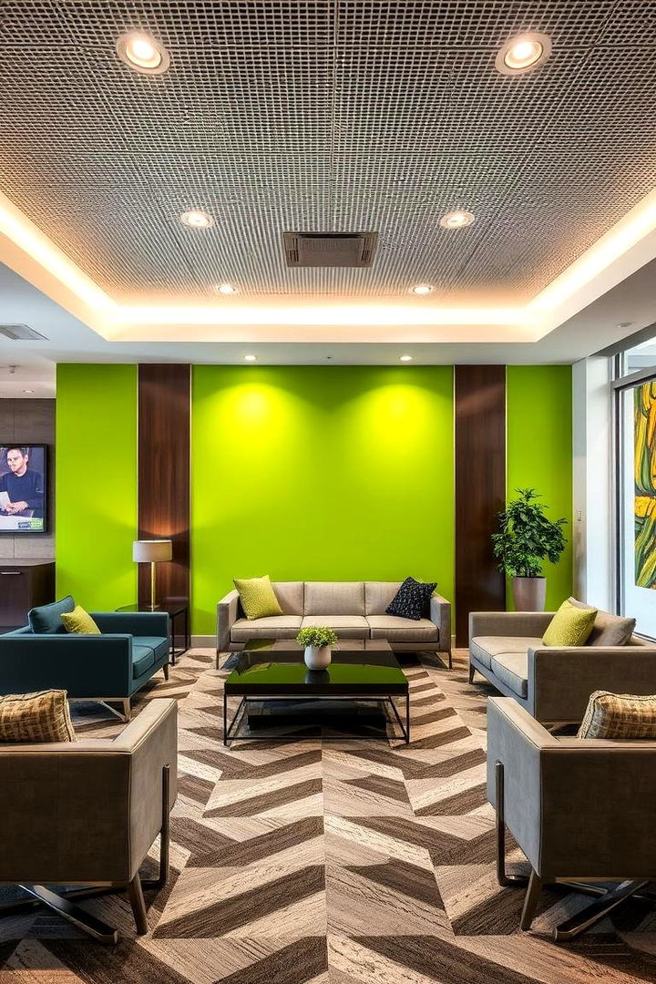 Contemporary Green Accent Walls - 22 Green Panelling Bedroom Ideas