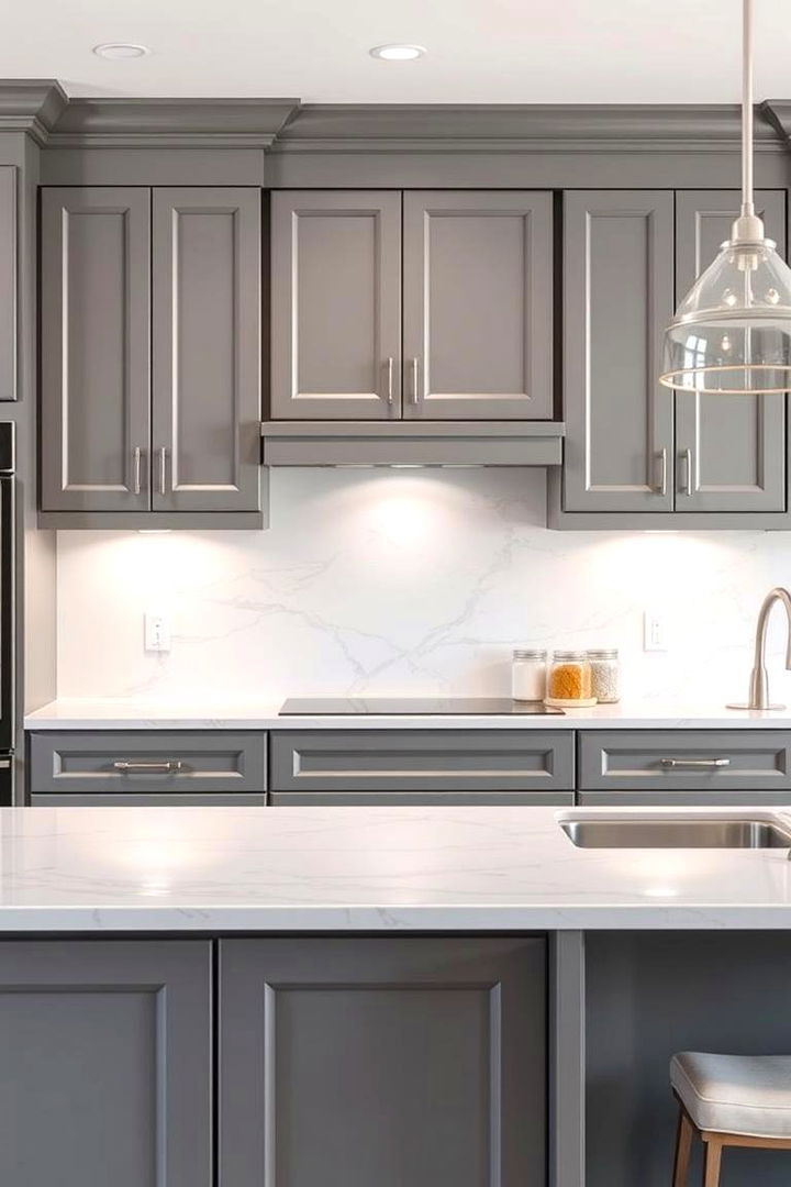 Contemporary Kitchen Elegance - 22 Grey and White House Interior Design Ideas