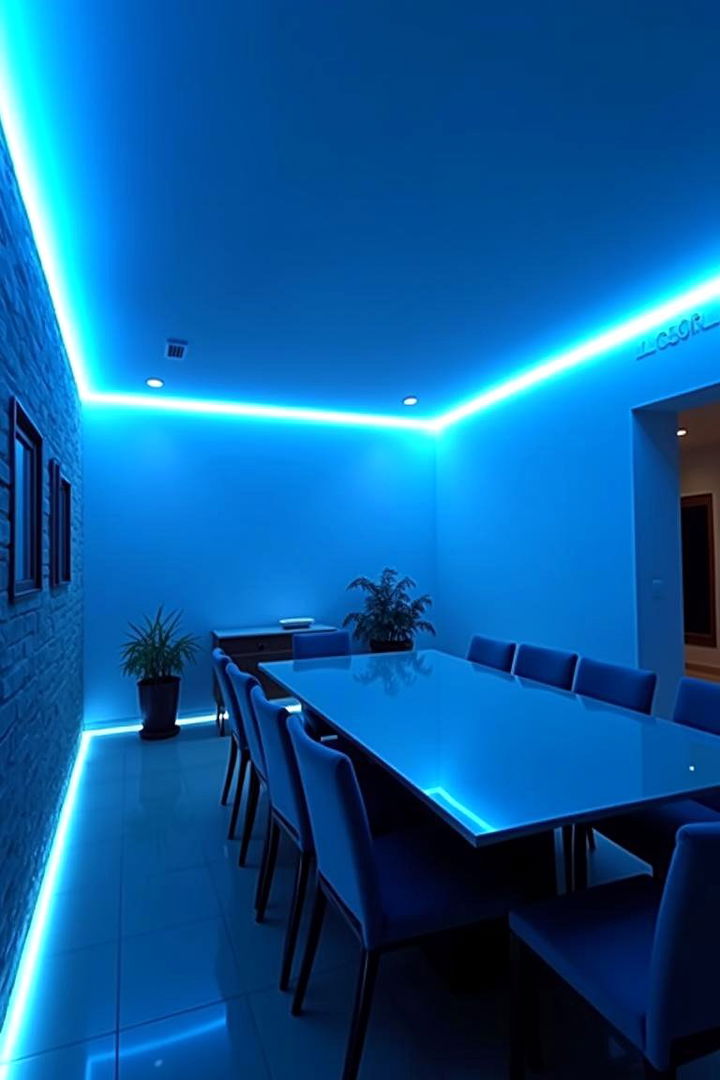 Contemporary LED Accents - 22 Dining Room Lighting Ideas