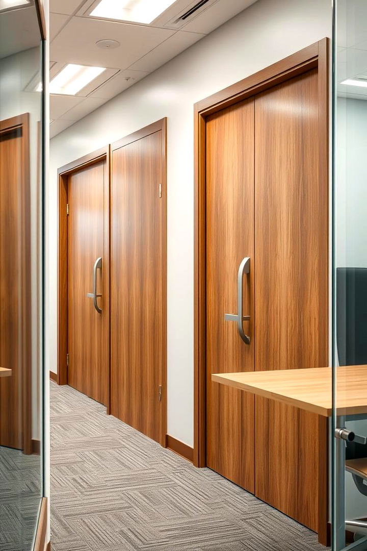 Contemporary Laminated Doors for a Modern Twist - 22 Home Office Door Ideas