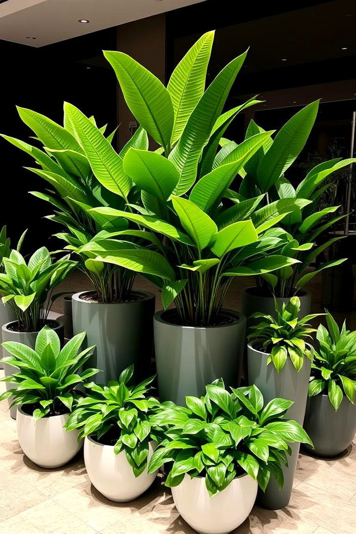 Contemporary Leafy Statement - 22 Indoor Plant Wall Ideas