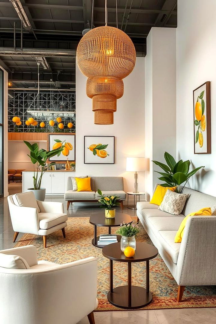 Contemporary Lemon Lounge - 22 Lemon Bedroom Ideas