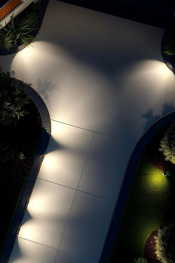Contemporary Lighting for Evening Ambiance - 22 Driveway Landscape Ideas