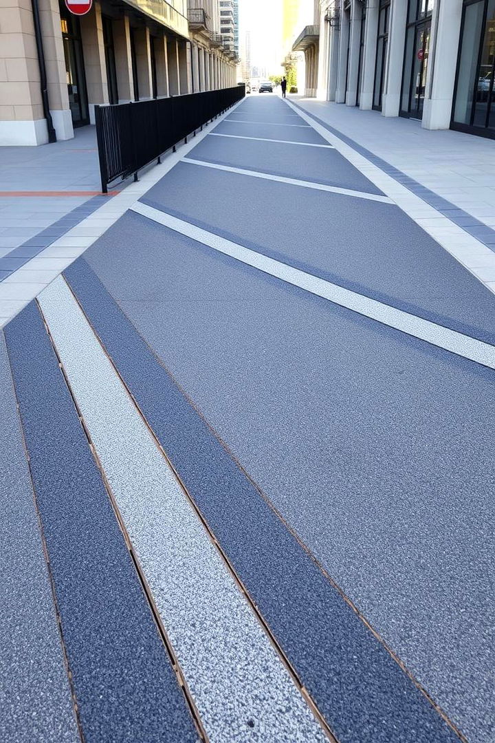 Contemporary Linear Asphalt Walkway - 22 Asphalt Walkway Ideas