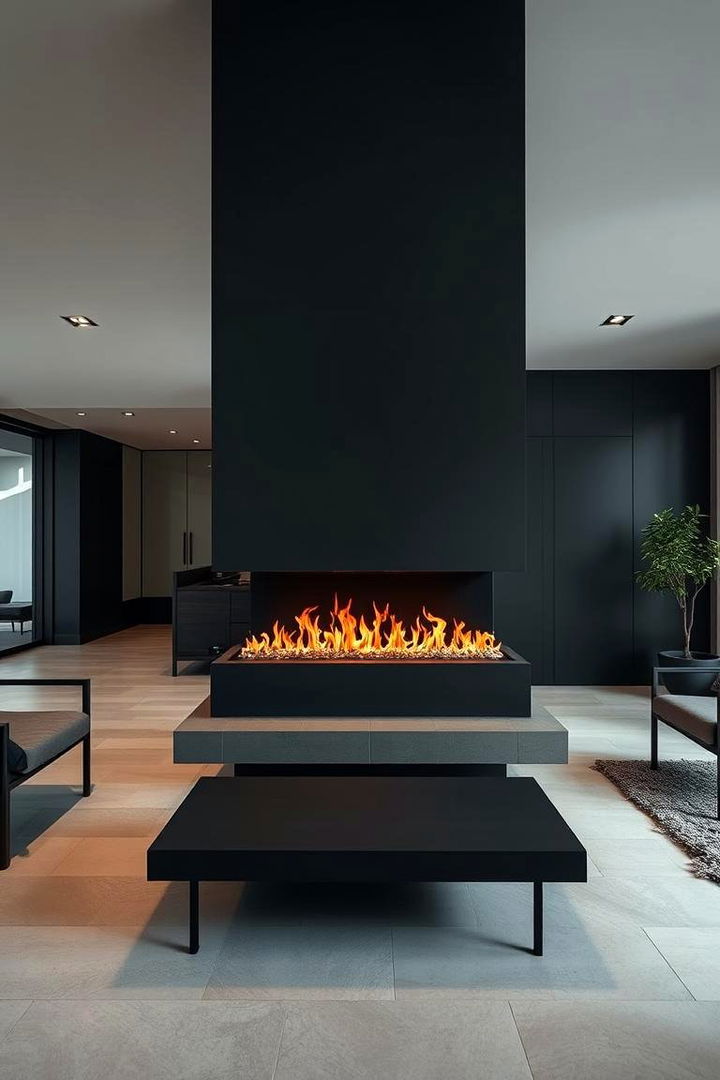 Contemporary Linear Fireplace - 22 Fireplace Ideas