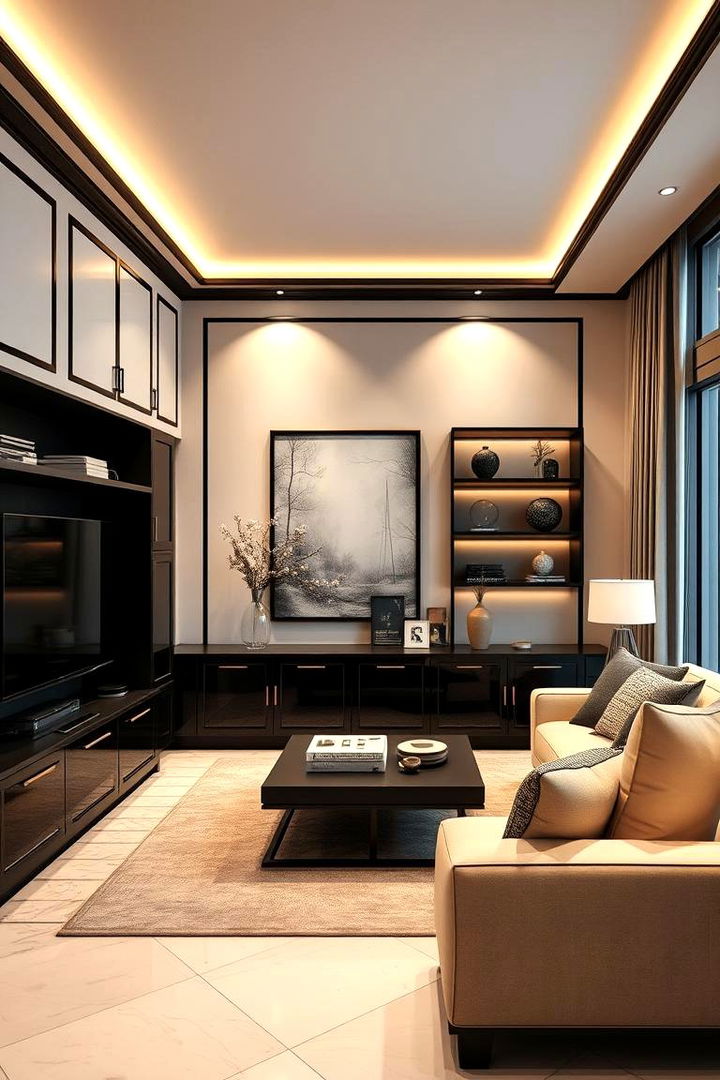 Contemporary Luxe Accents - 22 Black Trim Interiors