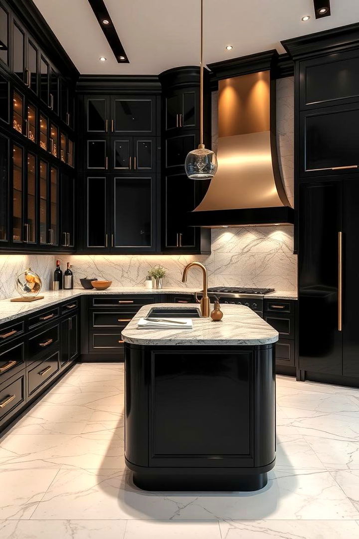 Contemporary Luxury - 22 Kitchens With Black Cabinets