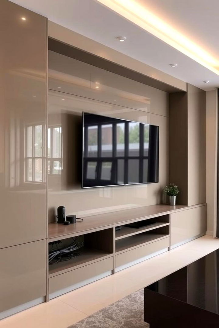 Contemporary Media Wall - 22 Tv Wall Ideas