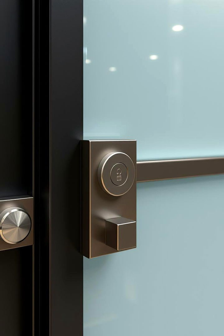 Contemporary Metal Accents - 22 Summer Front Door Decor Ideas