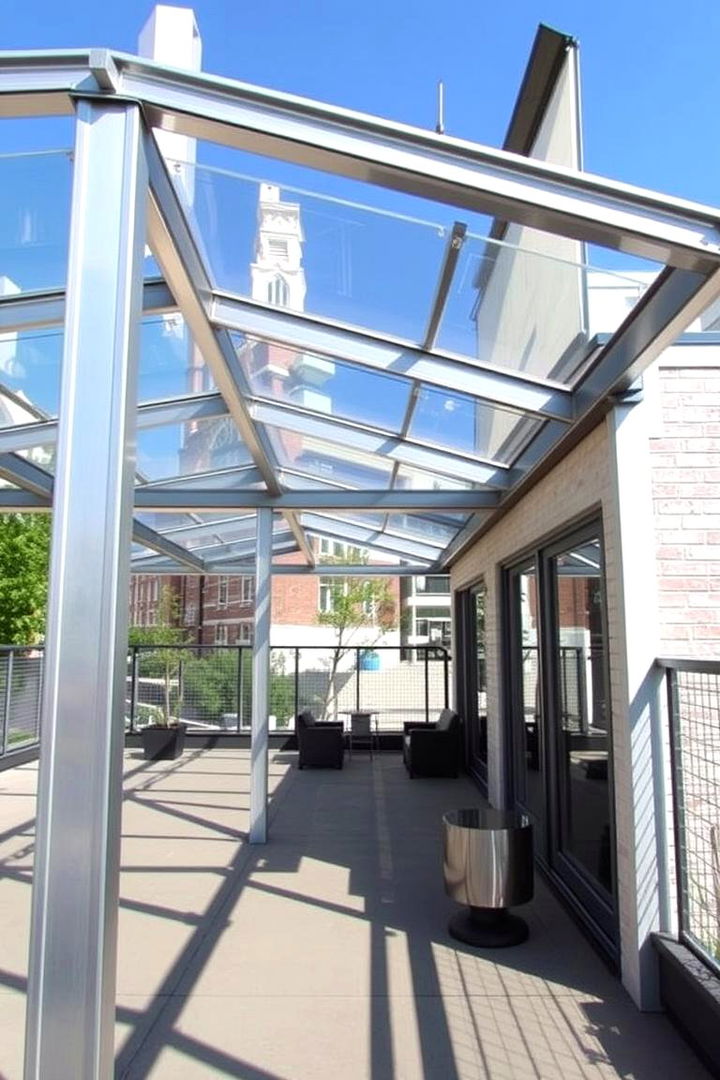 Contemporary Metal Frame Enclosure - 22 Patio Enclosure Ideas