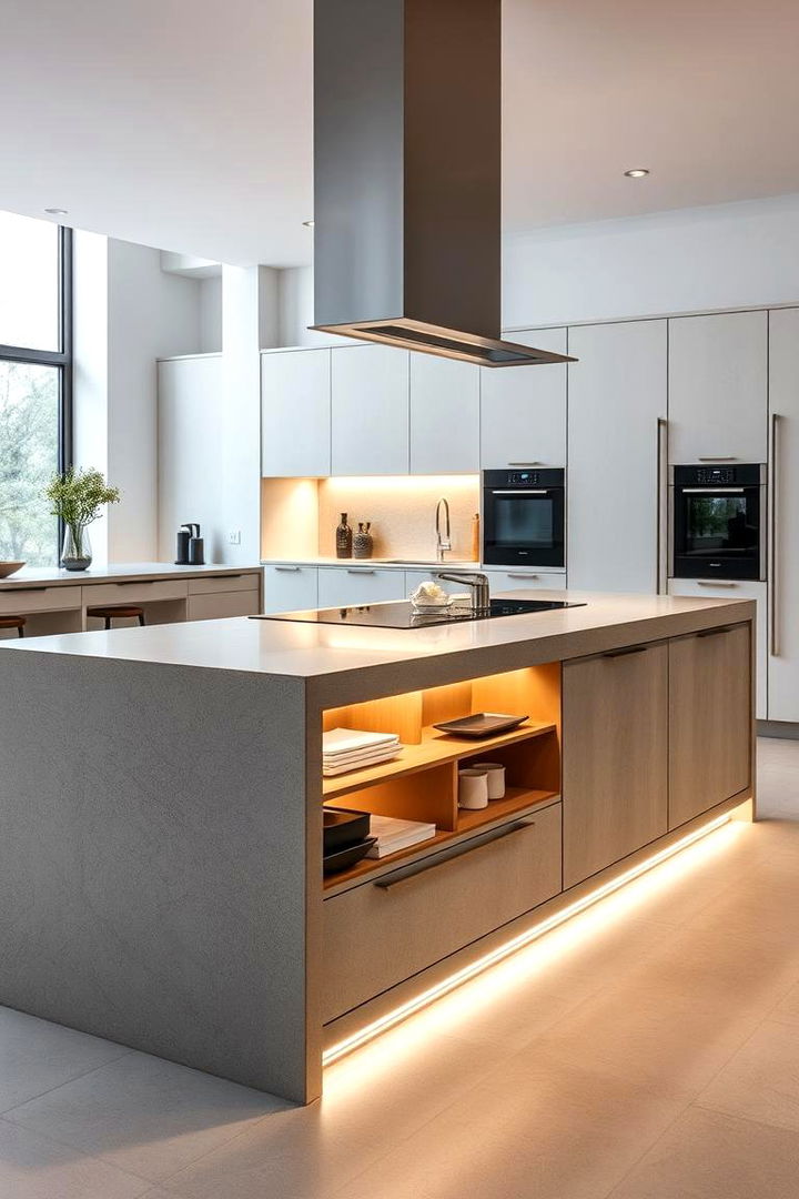 Contemporary Microcement Kitchen Islands - 22 Microcement Kitchen Ideas