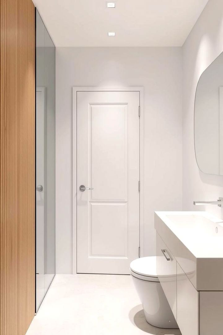 Contemporary Minimalism - 22 Bathroom Pocket Door Ideas