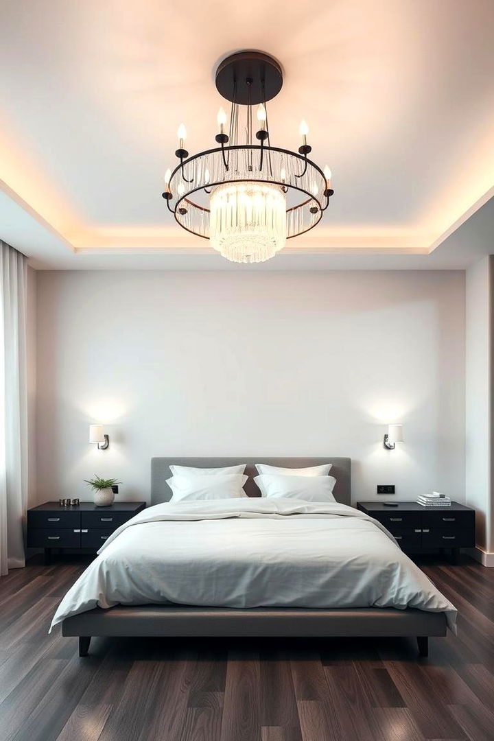 Contemporary Minimalism - 22 Bedroom Chandelier Ideas