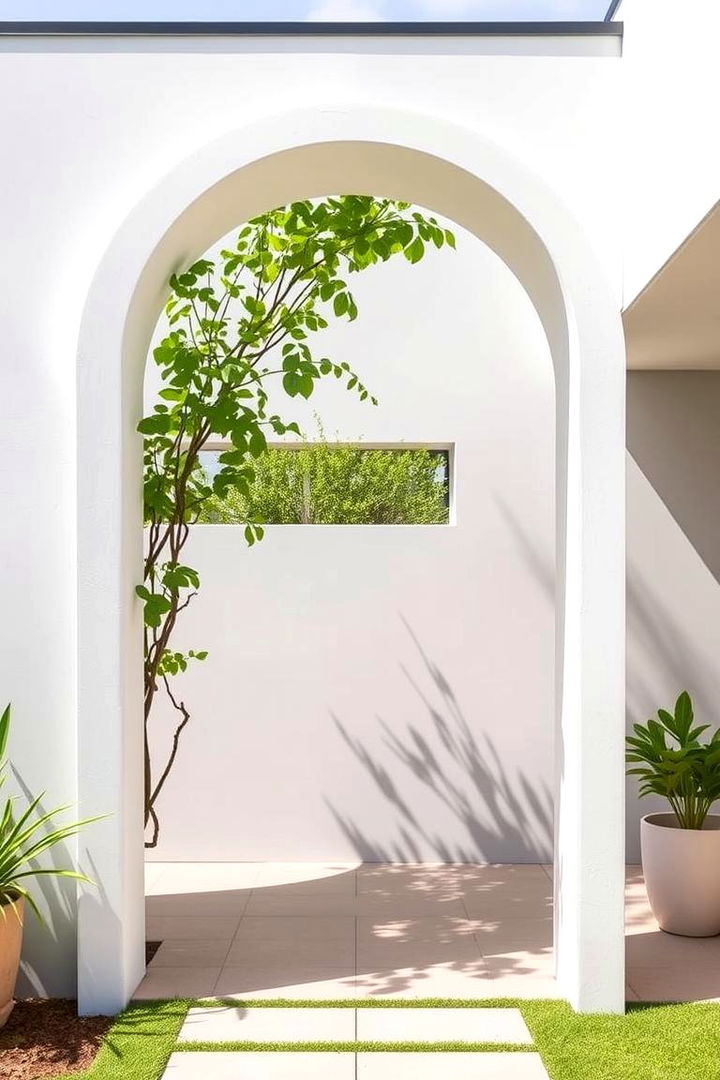 Contemporary Minimalist Arch - 22 Garden Arch Ideas