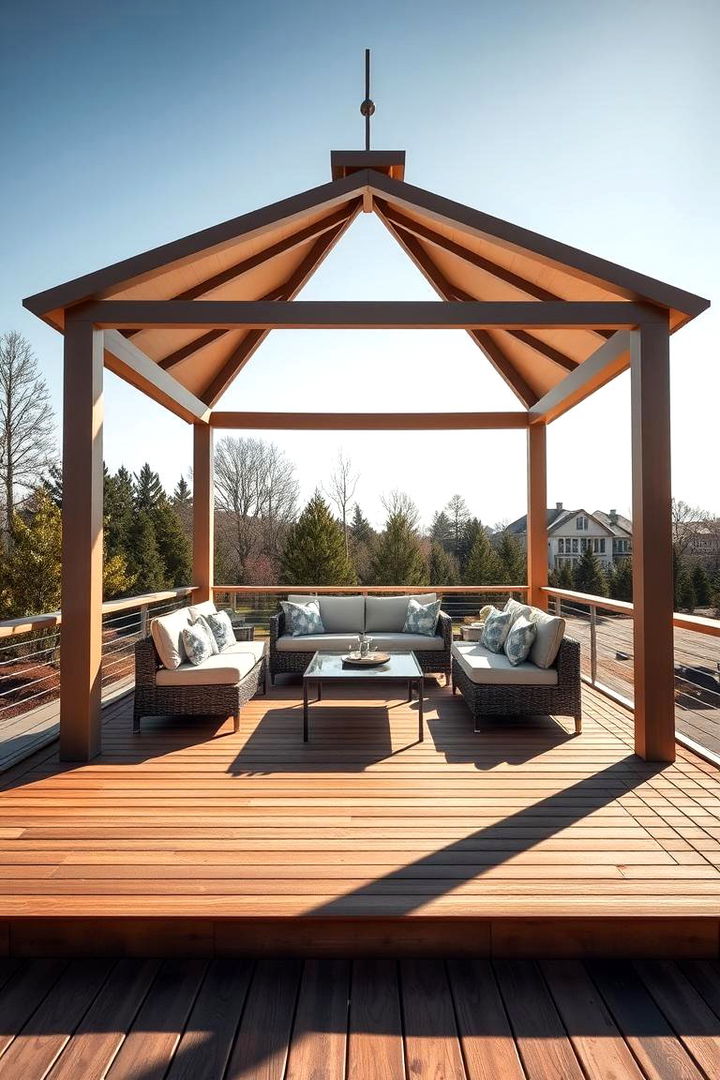Contemporary Minimalist Gazebo - 22 Gazebo on Deck Ideas