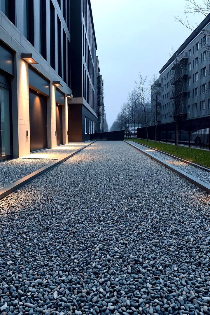 Contemporary Minimalist Gravel Driveway - 22 Gravel Driveway Ideas