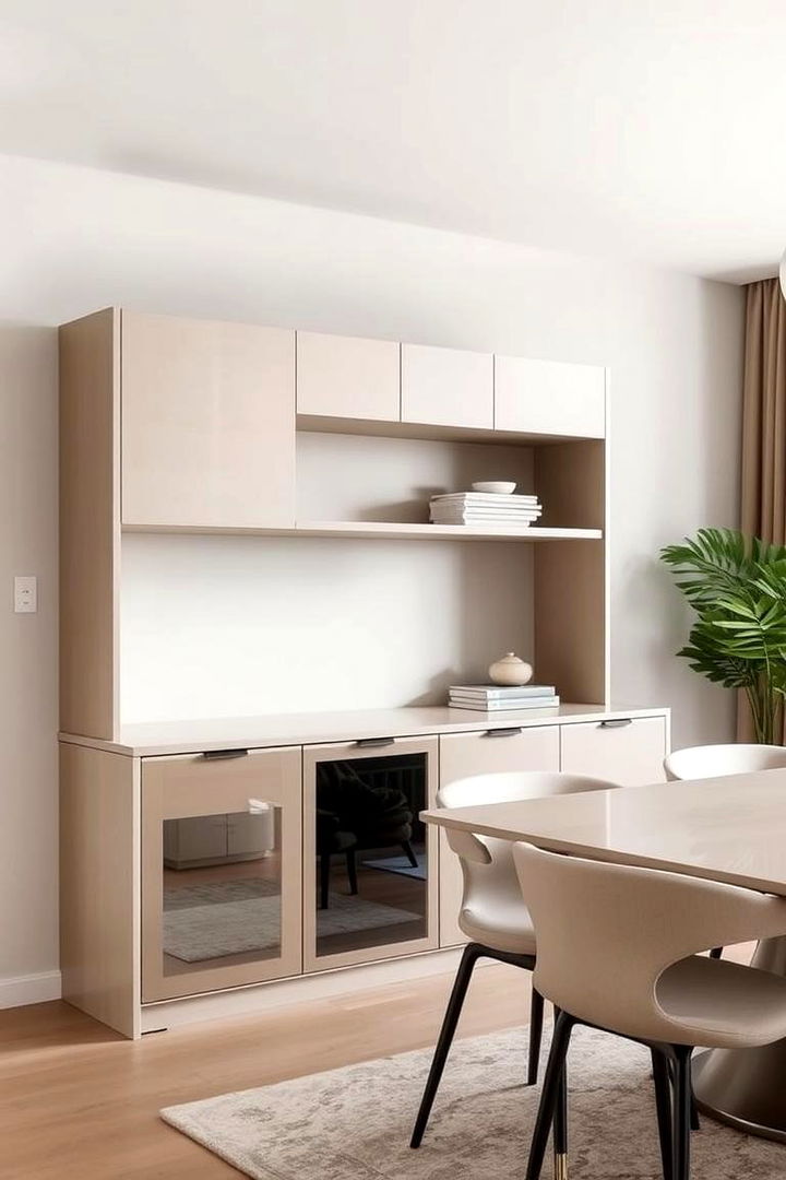 Contemporary Minimalist Hutch - 22 Dining Room Hutch Ideas