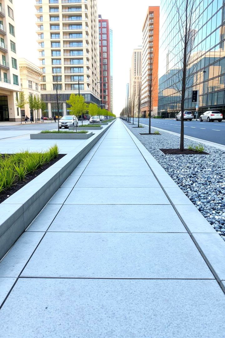 Contemporary Minimalist Lines - 22 Pea Gravel Walkway Ideas