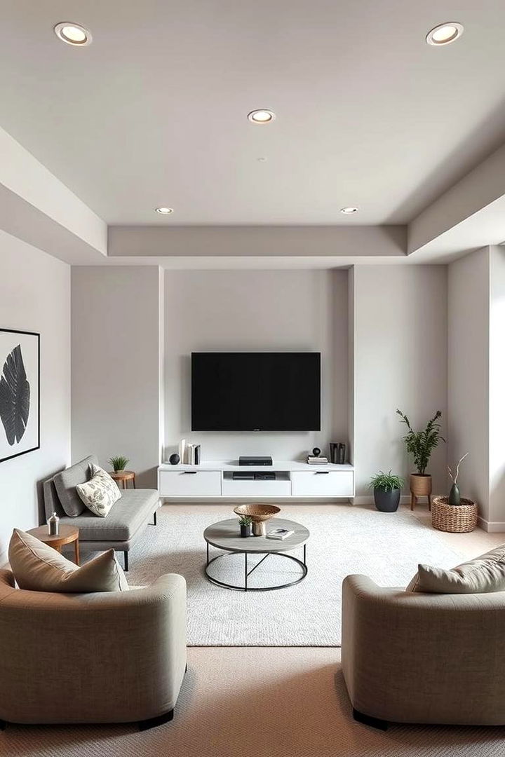 Contemporary Minimalist Oasis - 22 Man Cave Living Room Ideas