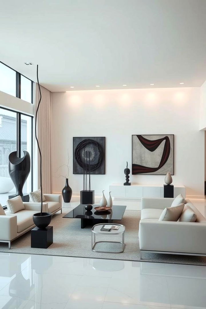 Contemporary Minimalist Sculptures - 22 Mansion Living Room Ideas