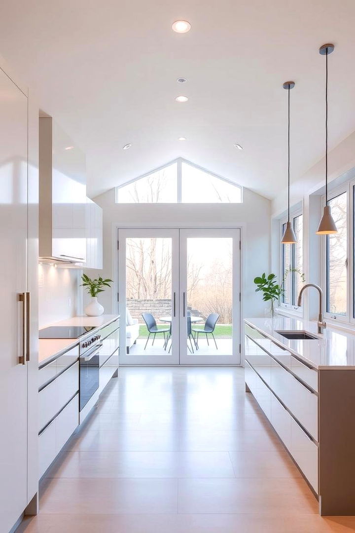 Contemporary Minimalist Sunroom Kitchen - 22 Sunroom Kitchen Ideas