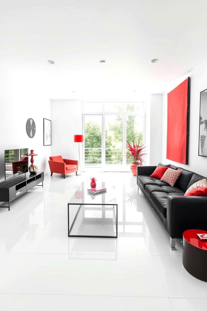 Contemporary Minimalist Touches - 22 red black and white bedroom ideas