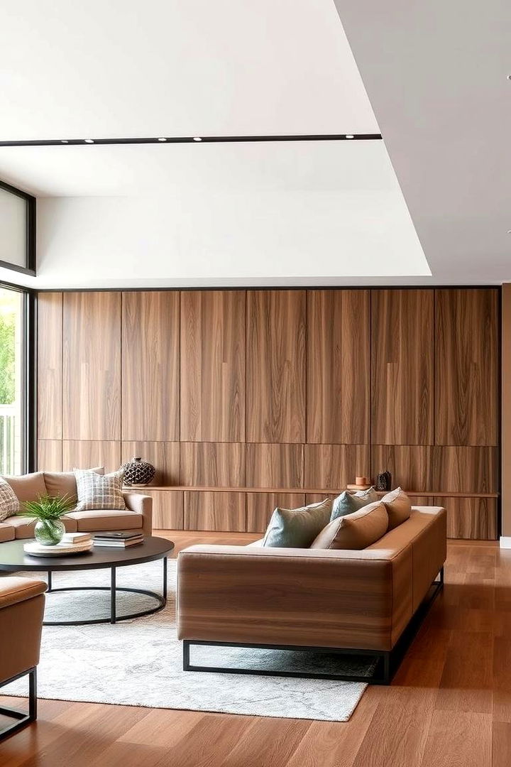 Contemporary Mixed Materials - 22 Living Room Wainscoting Ideas