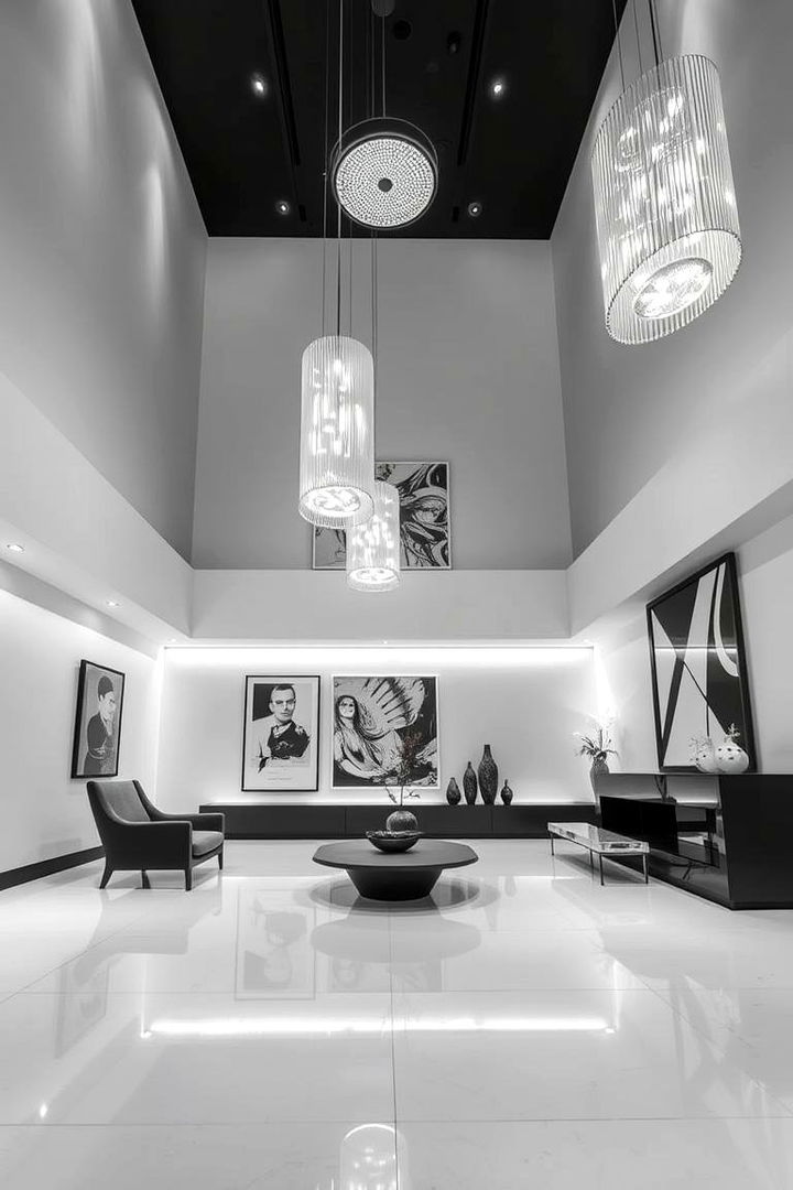 Contemporary Monochrome Interiors - 22 Monochromatic Living Room Ideas