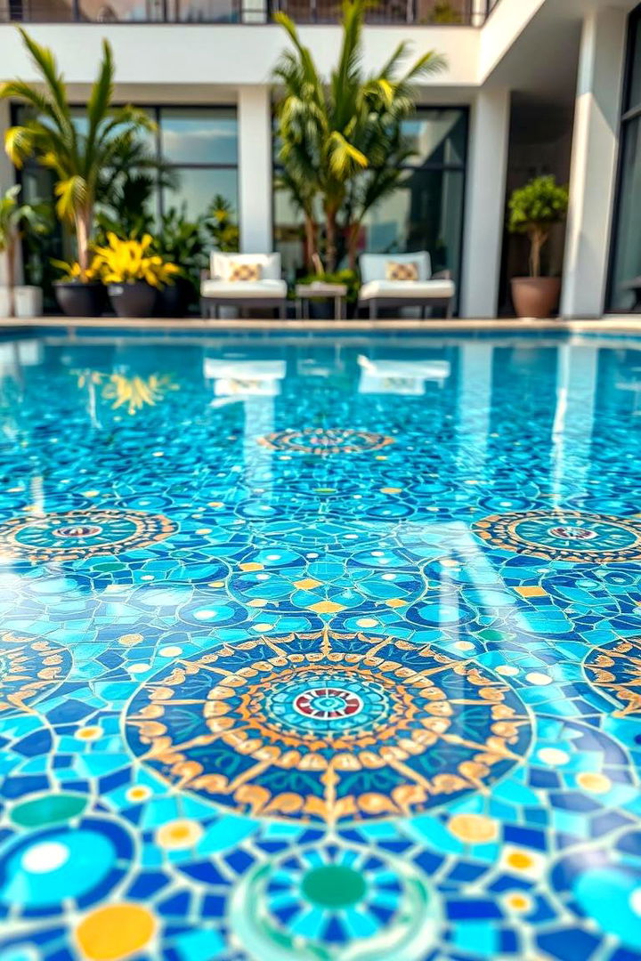 Contemporary Mosaic Tiling - 22 Semi Inground Pool Ideas