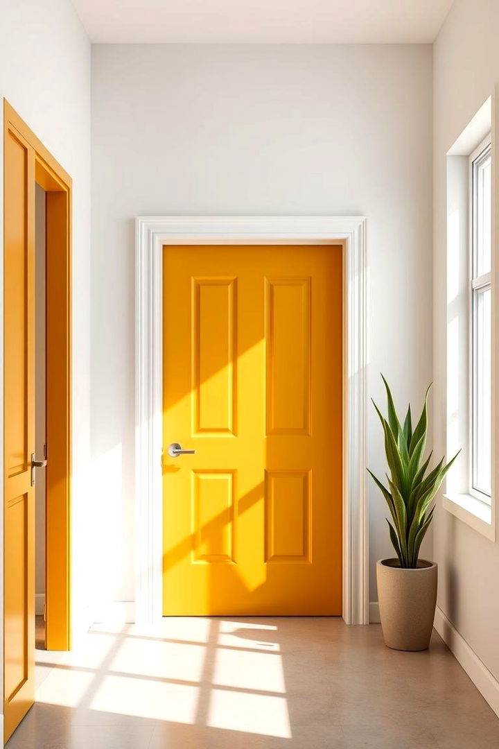 Contemporary Mustard and Neutrals - 22 Mustard Yellow Front Door Ideas