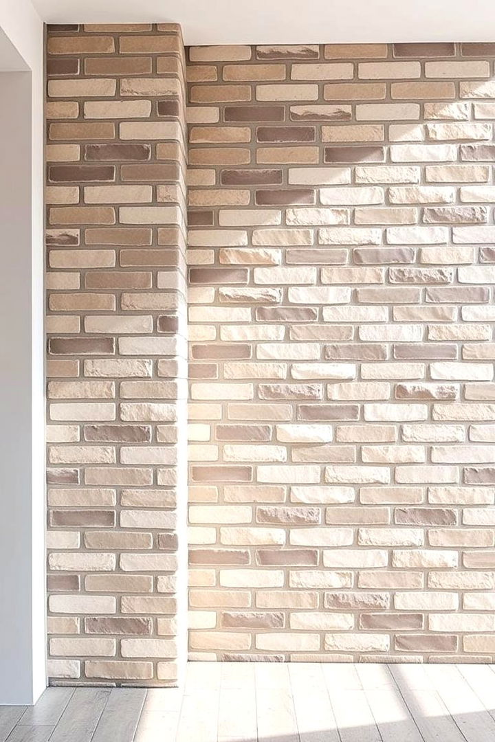 Contemporary Neutral Brick Finish - 22 Brick Wallpaper Ideas
