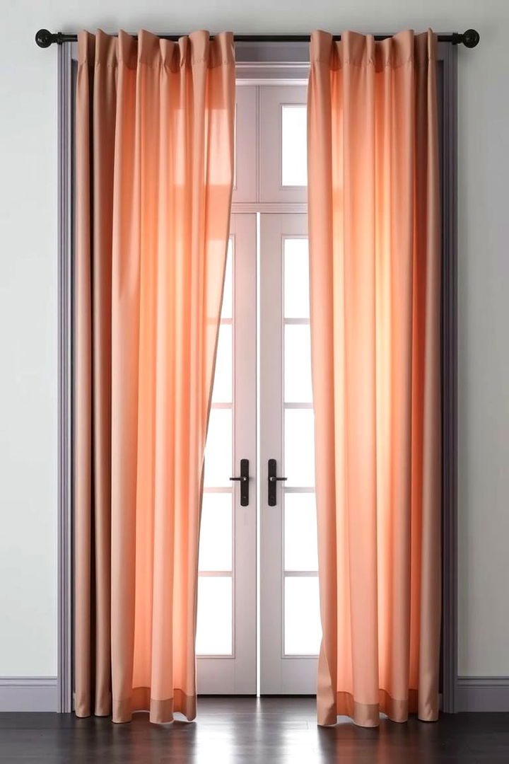 Contemporary Ombre Shades - 22 French Door Curtain Ideas
