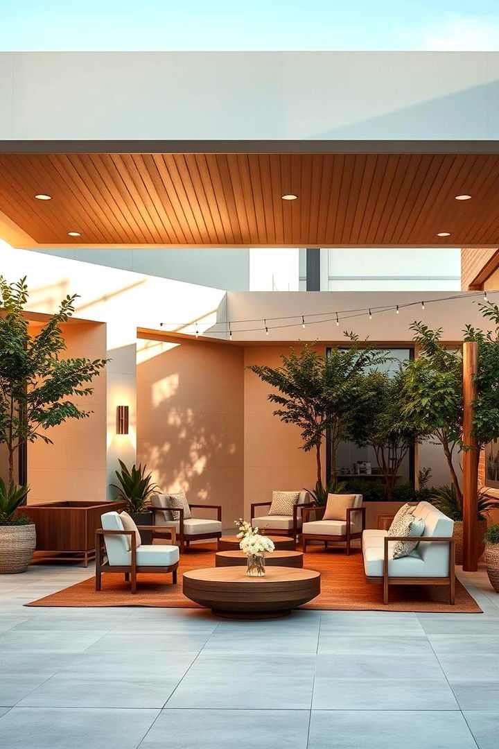 Contemporary Open Air Lounge - 22 Outdoor Living Room Ideas