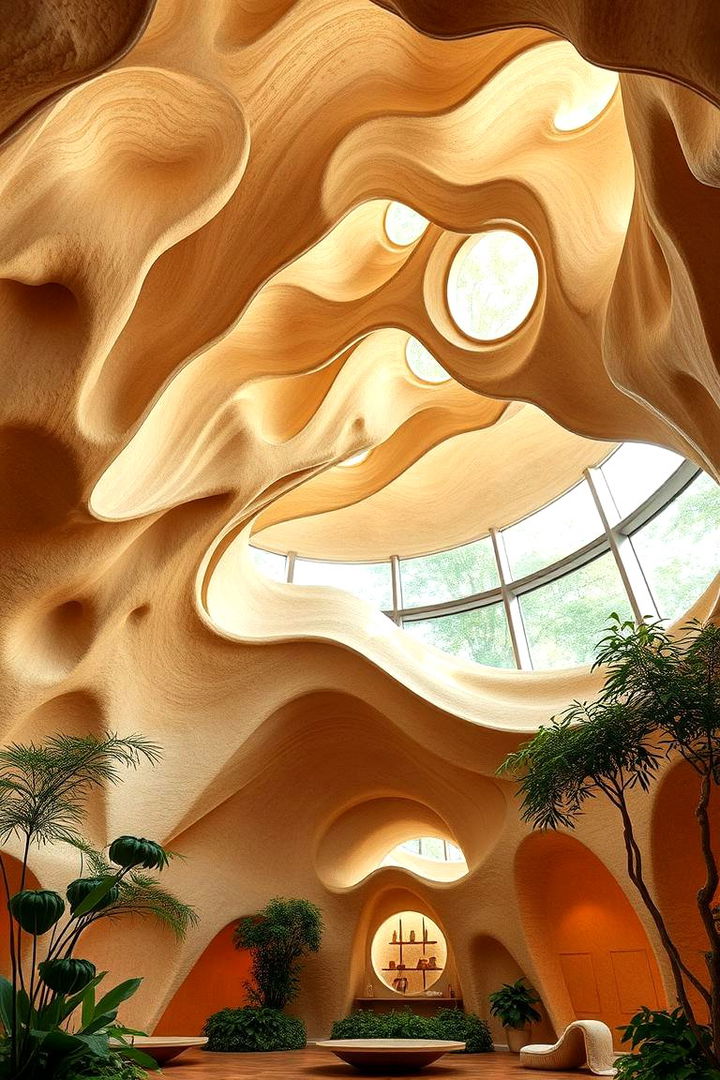 Contemporary Organic Pop Ceilings - 22 Pop Ceiling Design Ideas