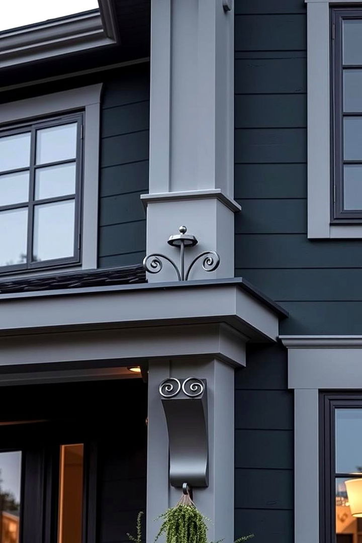 Contemporary Ornamentation Details - 22 Black Modern Farmhouse Exterior Design Ideas