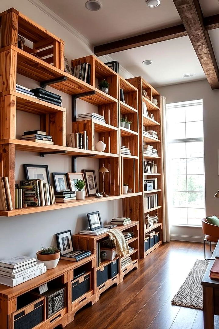 Contemporary Pallet Shelves - 22 Pallet Furniture Ideas