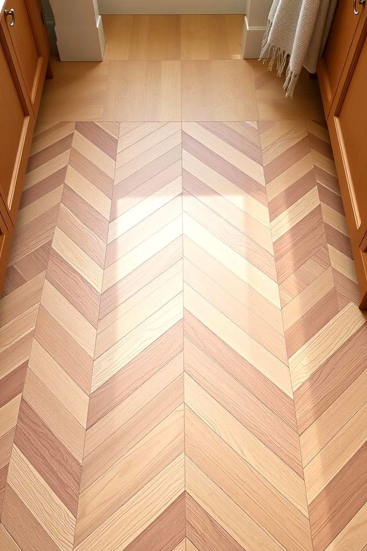 Contemporary Parquet Patterns - 22 Ideas for Wood Floors in Bathrooms