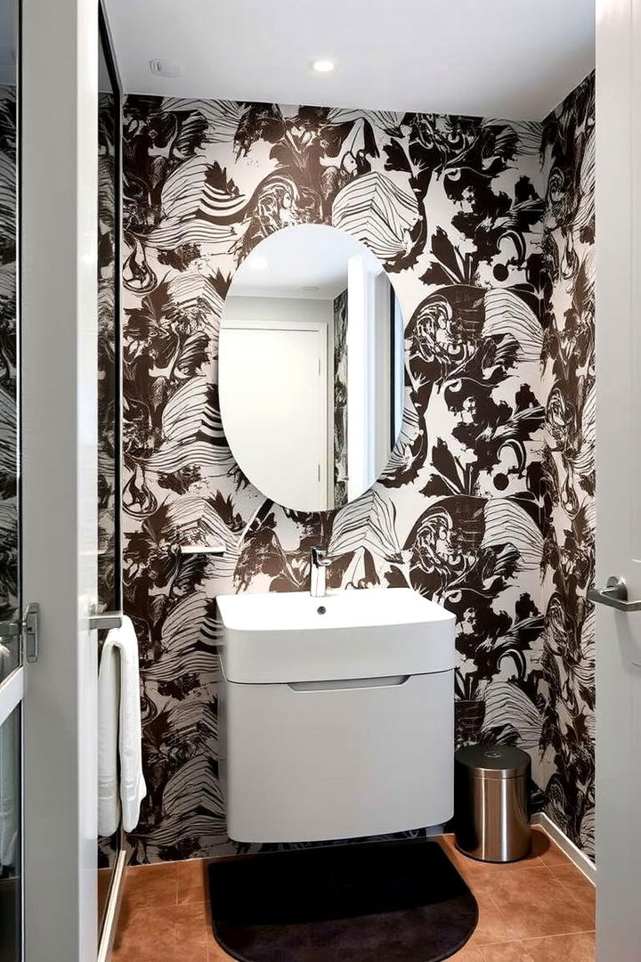 Contemporary Patterns - 22 Bathroom Wallpaper Ideas