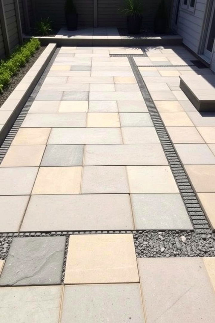 Contemporary Paver Fusion - 22 Flagstone Patio Ideas