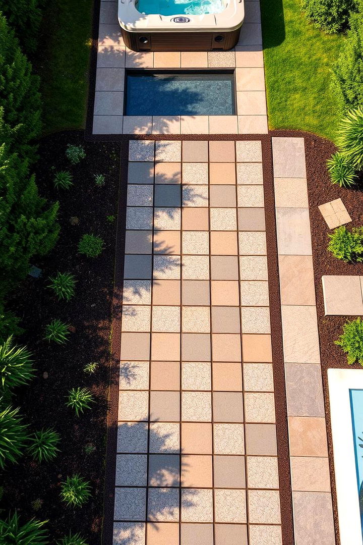 Contemporary Paver Suterrains - 22 Hot Tub Landscaping Ideas