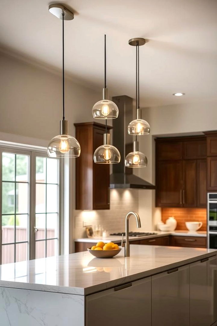 Contemporary Pendant Track Over Islands - 22 Kitchen Track Lighting Ideas
