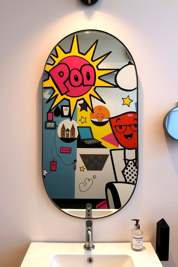 Contemporary Pop Art Mirror Designs - 22 Mirror Painting Ideas