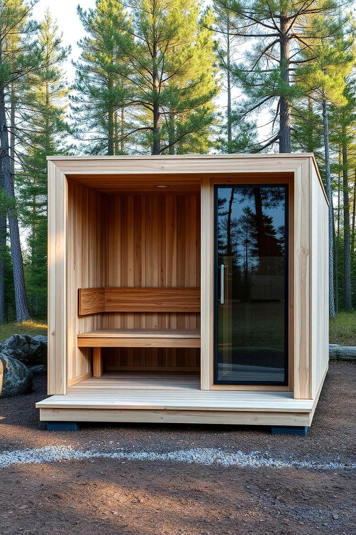 Contemporary Prefabricated Sauna Cabin - 22 Outdoor Sauna Ideas
